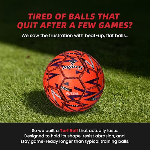 Nova Futsal Ball – Professional Match Quality Indoor Soccer Ball Size 4 - Durable PU Textured Surface, Butyl Bladder, Multi-Layered, 32 Hand-Stitched Panels, IMS Standard