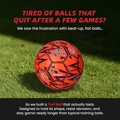 Nova Futsal Ball – Professional Match Quality Indoor Soccer Ball Size 4 - Durable PU Textured Surface, Butyl Bladder, Multi-Layered, 32 Hand-Stitched Panels, IMS Standard
