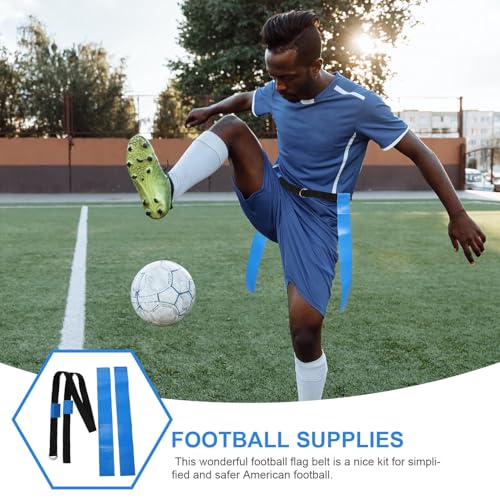 Flag Football Waist Bands and Belts for Youth, Advanced Football Training Equipment with Sturdy Waist Flags, Suitable for Teenager Sports and Team Practice Random Color