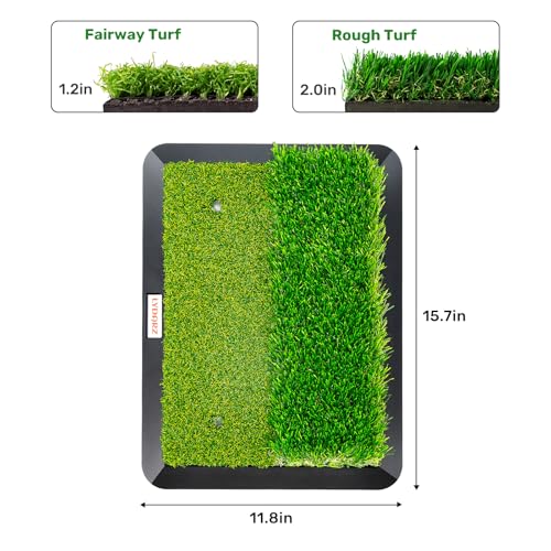 LYDARZ Golf Hitting Mat, Turf Golf Practice Mat for Indoor/Outdoor Driving, Chipping & Putting Training, Golf Training Accessories & Gift for Men & Women