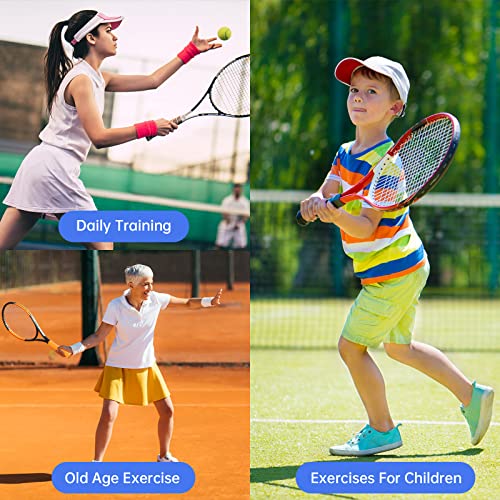 CHEGIF Tennis Trainer Rebound Ball, Solo Training Equipment, Portable Tennis Rebounder Kit, 2 String Balls, Suitable for Beginners Exercise