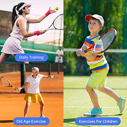 CHEGIF Tennis Trainer Rebound Ball, Solo Training Equipment, Portable Tennis Rebounder Kit, 2 String Balls, Suitable for Beginners Exercise