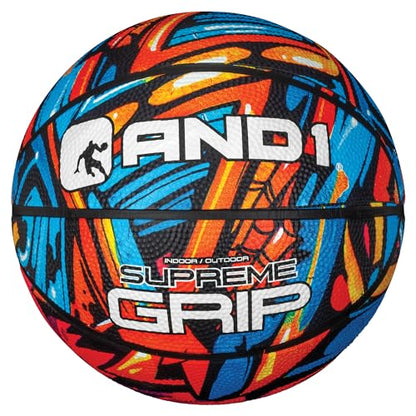 AND1 Mini Basketball Pack Set for Kids (Deflated w/Pump Included): - 7-Inch Premium Youth Size Basketballs, Easy to Grip - color: Supreme Grip, size: 3
