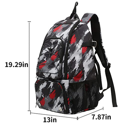 Sports Baseball&Softball Bat Bag For Youth｜Adults, Baseball Equipment Backpack Bag with Shoe Compartment,Fence Hook,Holds Bat, Helmet, Glove - color: Multicolor