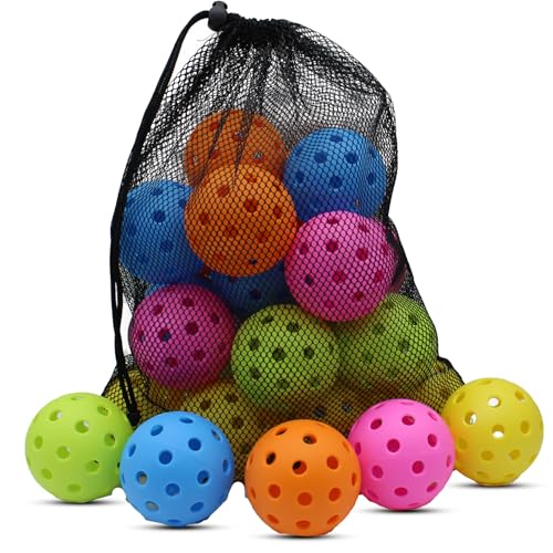 Magicorange Pickleball Balls, 40 Holes Outdoor Pickleballs, High Elasticity & Durable Pickle Balls for All Style Pickleball Paddles