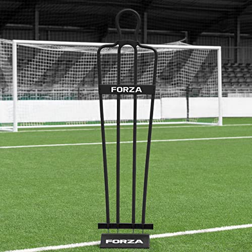 FORZA 6ft Airflow Soccer Mannequin | Wind-Resistant Free Kick Training Dummy for Coaching Drills & Shooting Practice | Shatterproof PVC with Ground Spikes & Optional Base - Pack of 1 or 3 - color: Black, size: Pack of 1, style: With Bases