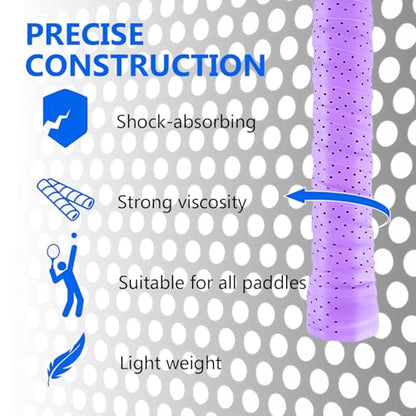 Ymapinc 6 Pcs Professional Grip Tape Anti Slip Perforated Absorbent Tennis Pickleball Overgrip Badminton Overgrip Breathable, Quick Dry