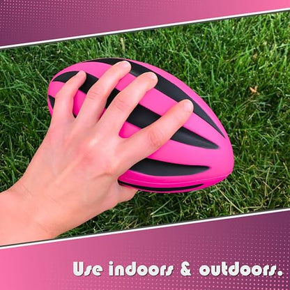 Spiral Foam Football - Soft Foam Football for Kids - 9 Inches - American Football - 1 Each - color: Pink/Black
