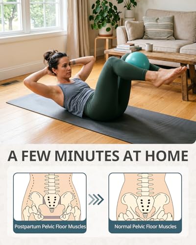 Trideer Pilates Ball - 7-8 inch with Pump, Small Core Ball for Yoga, Barre, Physical Therapy