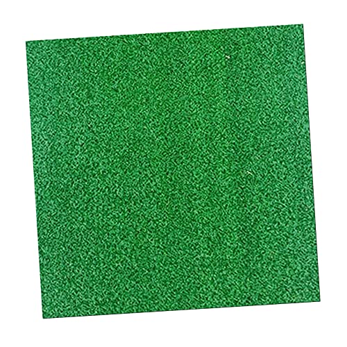 SM SunniMix Golf Hitting Mat Portable Residential Practice Grass Mat Beginner Swing Detection Mat Golfer for Indoor & Outdoor - 30x30cm