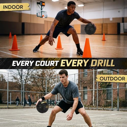 3LBS Elite Weighted Heavy Basketball Training Equipment, Official Size 7 (29.5"), Durable in&Outdoor, Enhanced Grip Composite Leather, Improve Handling Dribbling Passing Rebounding Skills