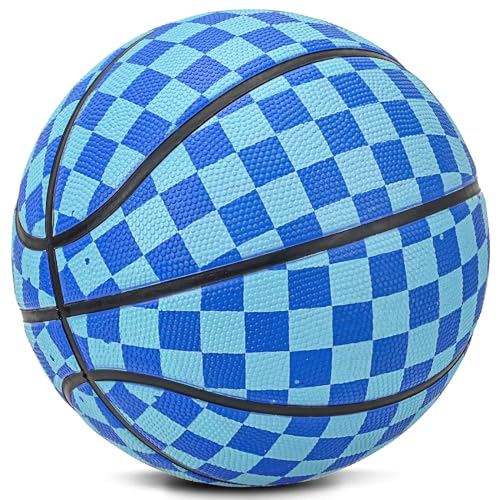 Kids Youth Basketball Size 5 (27.5") Indoor Outdoor Basketball Premium Rubber for Boys Girls Play on Backyard, Park, Beach & Waterproof for Pool Games - color: bluBlue, size: Size 4