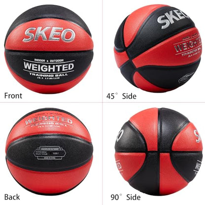 SKEO Weighted Basketball, 2.2/3/3.3LBS 28.5"/29.5" Trainer Heavy Basketballs Made of Composite, Indoor Outdoor Training Ball for Improving Handling Dribbling Rebounding - size: Size 6 Women & Youth -2.2LBS/1KG