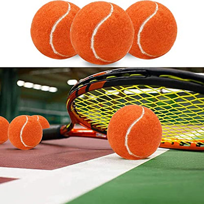 URBEST Tennis Ball 12 Packs Training Tennis Balls Practice Balls for Novice Player, Pet Dog Playing Balls with Mesh Carry Bag - color: Orange