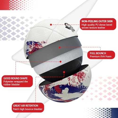 Storm Series Size 5 Soccer Ball for Beginners and Professional Soccer Match for All Level Soccer Players