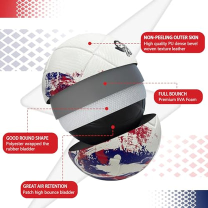 Storm Series Size 5 Soccer Ball for Beginners and Professional Soccer Match for All Level Soccer Players