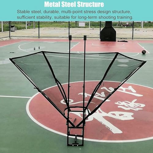 Hanging Basketball Return Attachment for Hoop, Portable Automatic Shooting Basketball Rebounder Device with 180° Rotating-1
