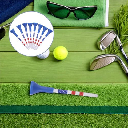 30pcs Tri-Color Unbreakable Golf Tees 83mm Soft Rubber Sleeve Sturdy Driving Range Practice Training Tees for Pros and Beginners Indoor Outdoor Golf