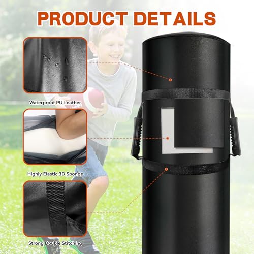 Wibeelee 12 * 48 Inch Tackling Dummies for Football Tackle Football Equipment with High Density Foam and Handles Football Tackle Dummy Martial Arts, Basketball, Contact Drills