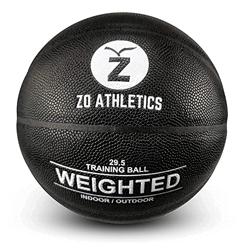 Zo Athletics Weighted Basketball - Workout Included on the 3lb Size 7 Heavy Basketball for Training and Dribbling Drills - Basketball Training Equipment for Teen Boys and Girls﻿ Basketballs - color: Original Black
