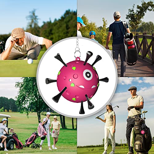 Golf Tee Holder, Portable Golf Ball Tees Holder with Novelty Keychain Accessory for Golf Club Bag, Golf Gift Accessories for Golfer Men Women, Fits 3 1/4, 2 3/4, 1 1/2 Tees - style: 2Pcs Golf Tee Holder
