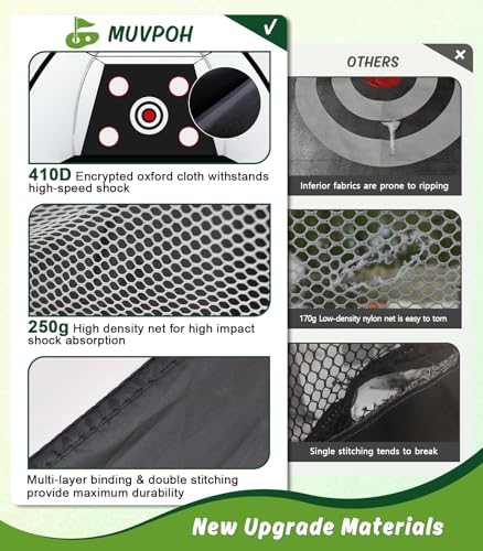 Golf Net: 10x7ft Golf Practice Net for Backyard Chipping Driving with Dual-Turf Golf Hitting Mat, All-in-1 Outdoor Indoor Golf Hitting Net with Multiple Targets, Golf Aid for Men/Golf Lovers