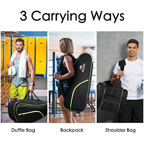 MATEIN Tennis Bag 6 Rackets, Extra Large Protective Convertible Racquet Bag with Shoes Compartment for Men Women, Racket Backpack with Cooler Pocket & Removeable Shoulder Strap for Sport Equipment