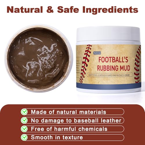 Football Mud for Enhanced Grip & Darkening Leather, Reduces Shine on New Balls, Football Rubbing Mud Original Formula for Leather & Synthetic Game Balls