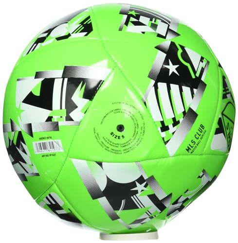 adidas Unisex MLS Soccer Ball - color: Solar Green/Black/White, size: 4