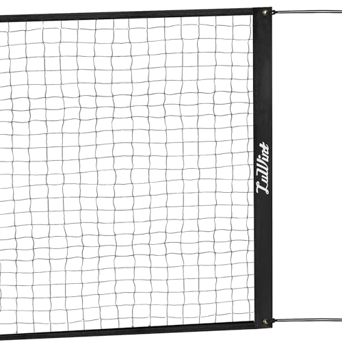 Luwint Backyard Volleyball Net 21ft, Recreational Volleyball Net Only for Outdoor Indoor Beach, Black Practice Net for Casual Games & Backyard Sports - color: 1 Pcs Black