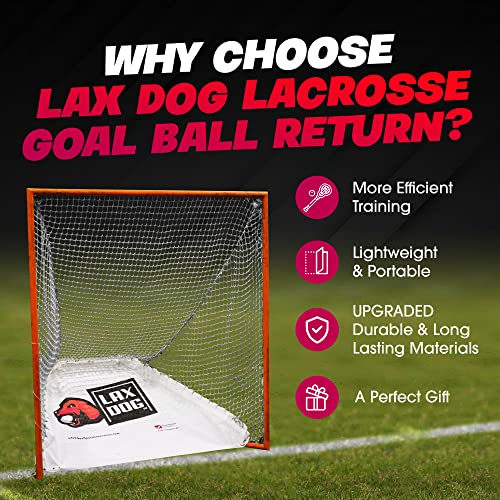 Lax Dog Lacrosse Goal Ball Return/Retriever Insert for Lacrosse Goals by Goal Sports Innovation, A Lacrosse rebounder for Shooting Training Practice
