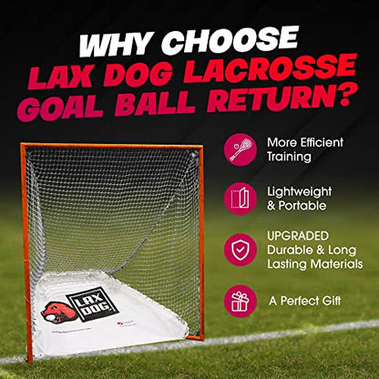 Lax Dog Lacrosse Goal Ball Return/Retriever Insert for Lacrosse Goals by Goal Sports Innovation, A Lacrosse rebounder for Shooting Training Practice