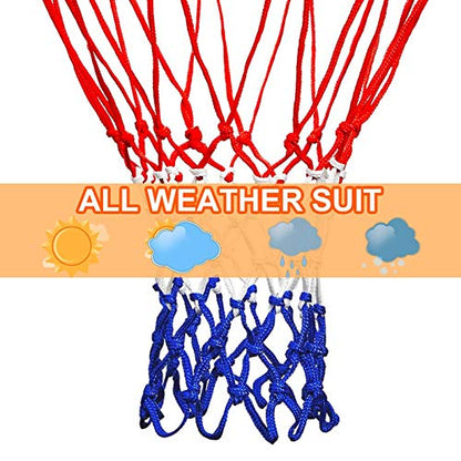 LAO XUE 2025 Upgraded Thickening Heavy Duty Basketball Net, Rainproof Sunscreen for All-Weather 21inches (6.88 Ounce) Standard Thick Nets,12 Loops for Indoor and Outdoor Replacement Net