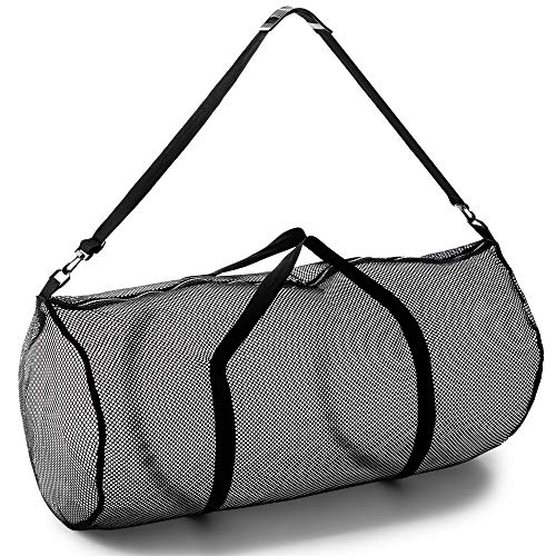 Champion Sports Mesh Duffle Bag – Oversized Breathable Gear Bag with Zipper & Shoulder Strap for Sports, Gym & Travel