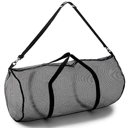 Champion Sports Mesh Duffle Bag – Oversized Breathable Gear Bag with Zipper & Shoulder Strap for Sports, Gym & Travel