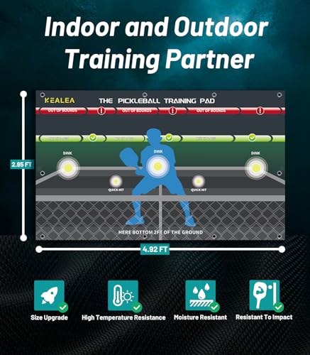 Pickleball Training Pad, Practice Pickleball Dink Skill and Training Aid Equipment for Indoor and Outdoor Training Court