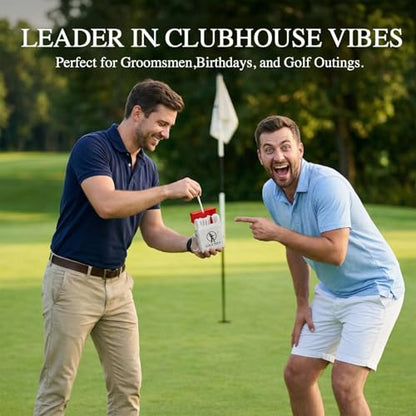 Funny Caddy Golf Tee Holder with 10 Wood Tees, Fun Golf Accessory for Men & Women, Groomsmen Golf Gifts