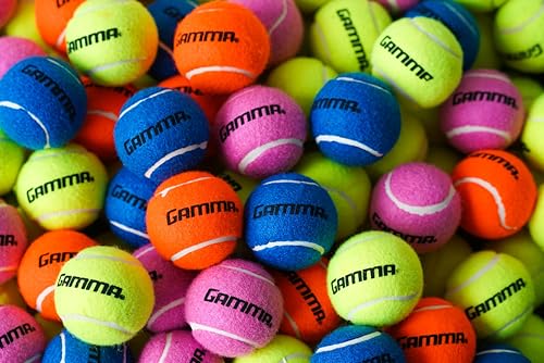 Gamma Pressureless Tennis Balls for Tennis Practice and Lessons, Longer-Term Durability and More Bounce Than Standard Tennis Balls, Pink, Bag of 18