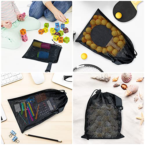 20 PCS With Clips Mesh Drawstring Bags, Portable Nylon Storage Bags for toy,Sports Storage,Outdoor activities etc. (7.9x11.8in) - size: 20Pcs / 7.9x11.8in
