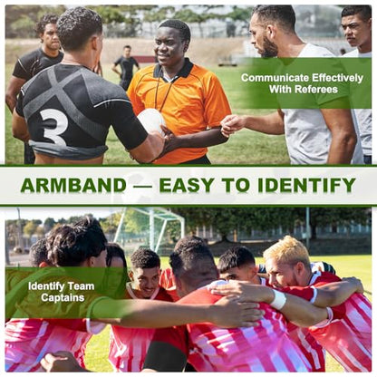PATIKIL Soccer Captain Armband, Captain Arm Bands for Soccer Elastic Captain Arm Band Sports Captain Armband - color: Black