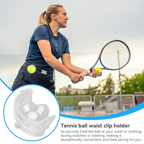 4 PCS Tennis Ball Holder, Tennis Ball Waist Clip Holder Waistband Clip Small Portable Sports Equipment for Practice and Matches