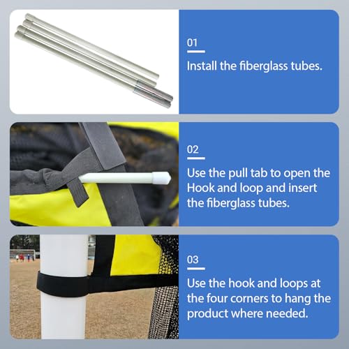 Soccer Target Net and Ball Bag - 2 in 1 Design, Corner Shooting Target Goal, Top Bins Soccer Target Net, Soccer Training Equipment with Carry Bag, Easy to Attach and Detach