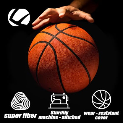 Basketball, Rubber Basketballs with Pump, Youth Basketball for Indoor and Outdoor