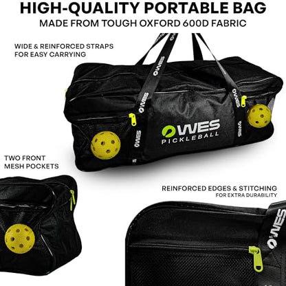 10ft Mini Pickleball Net Set – Half Court Pickleball Net with Ball Holder, Premium Travel Bag & 4 Pickleballs – Easy Setup, Heavy-Duty Frame & Reinforced Fabric Net for Driveway