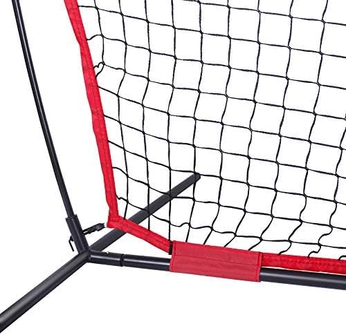 7x7ft Baseball Softball Practice Net, Portable Baseball Training Net w/Carrying Bag, Strike Zone Target for Batting Catching Pitching Hitting, for All Skill Levels - style: Baseball Net