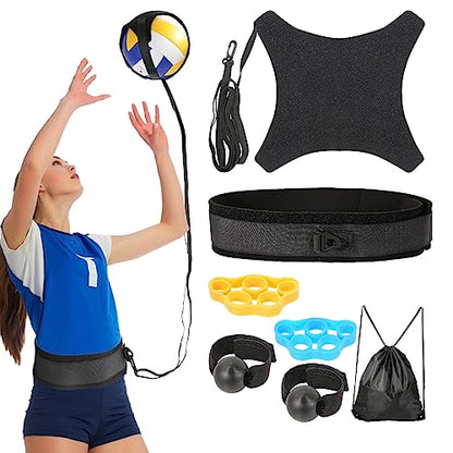Davllin Volleyball Training Equipment Aid,Premium Volleyball Rebounder Trainer Kit,Solo Practice Trainer for Serving Setting Spiking and Arm Swing,Volleyball Gifts for Teen Girls & Boys - style: 8-in-1 Classic