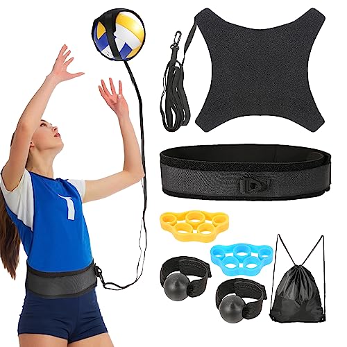 Davllin Volleyball Training Equipment Aid,Premium Volleyball Rebounder Trainer Kit,Solo Practice Trainer for Serving Setting Spiking and Arm Swing,Volleyball Gifts for Teen Girls & Boys - style: 8-in-1 Classic
