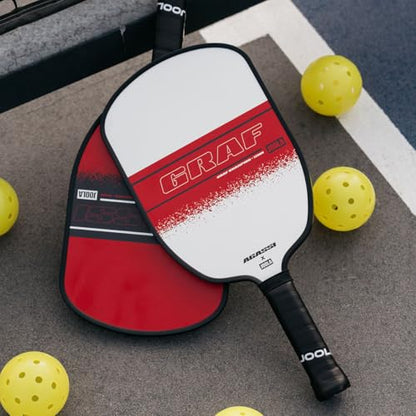 JOOLA Agassi/GRAF Champion Set with Pickleball Paddles, Balls & Sling Bag - Sandblasted Pickleball Racket - Agassi Shape with Extended Sweet Spot - UPA-A Certified - USAP Approved - NFC Chip Enabled - color: 2 Player Set | Fiberglass | Champion