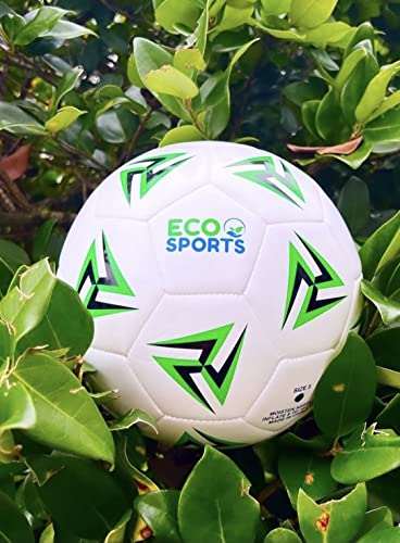 Eco Sports Soccer Ball, Size 3, 4, & 5 PVC Free, Recycled TPU Material, Long Air Retention for Practice & Games BPA Free Non Toxic, Better Balls Better World