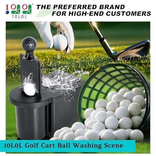 10L0L Golf Cart Ball Washer, Golf Club Head Cleaner for Yamaha, EZGO, Club Car, Star EV-Universal & Detachable
